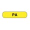 Nevs Information Labels - Pa 5/16" x 1-1/4" Yellow w/Black X-2702 - alternate 1